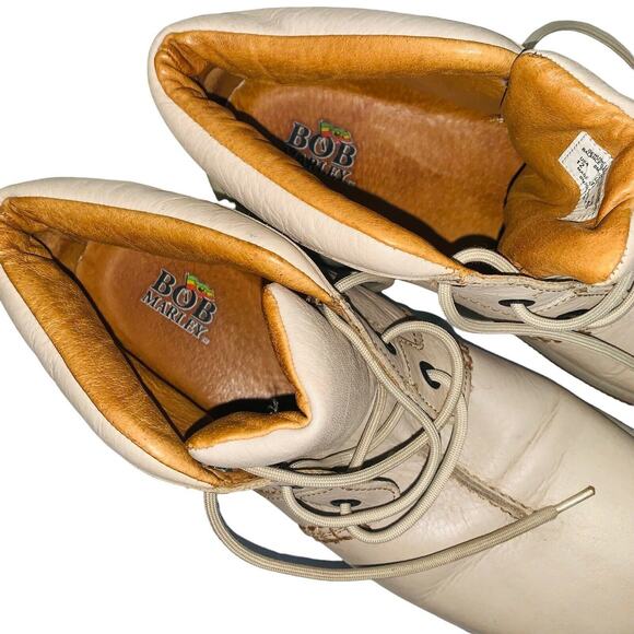Bob Marley Chukka Shoes Boots Ivory Dress Casual Comfortable Leather Sz 12 Mens